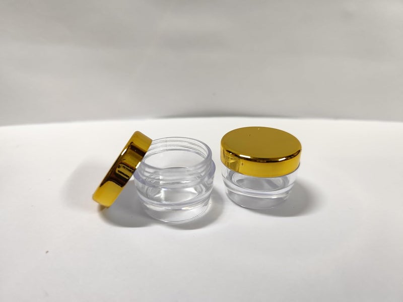 SHREE MAHA 5gm Empty Cosmetic Containers Acrylic Jars Small Containers for Cosmetics Lip Balm ContainersTransparent Jar with Golden Cap Pack of 24pcs  - Image 5