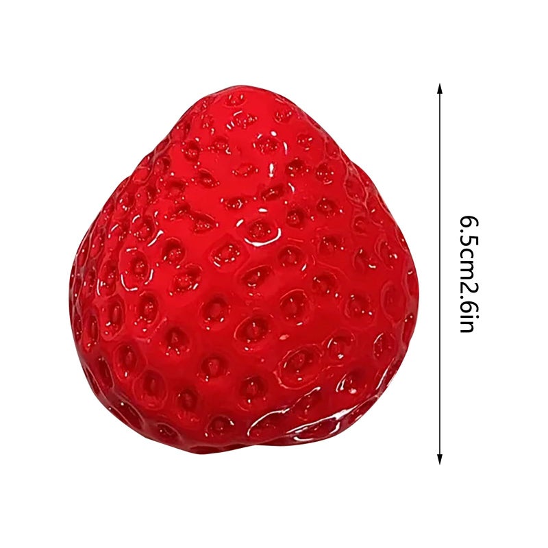 GIOIO Red Kawaii Strawberry Squeeze Toy Slow Rising Fidget Sensory Stress Ball For Adults Kids - Image 3