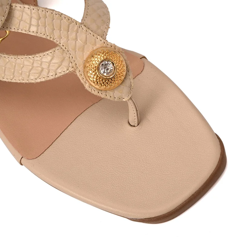 كارمن ستيفنز أفعى مسطحة بلون أبيض مائل للصفرة