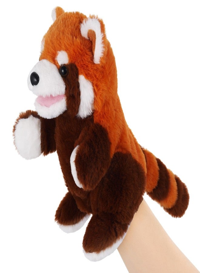 ZJoey Animal Hand Puppets 11 Inch Sea Turtle Plush Dinosaur Animals Hand Puppet Toys Role-Play Toy Puppets for Kids Storytelling Imaginative Pretend Play Teaching Preschool(Red Panda) - Image 1