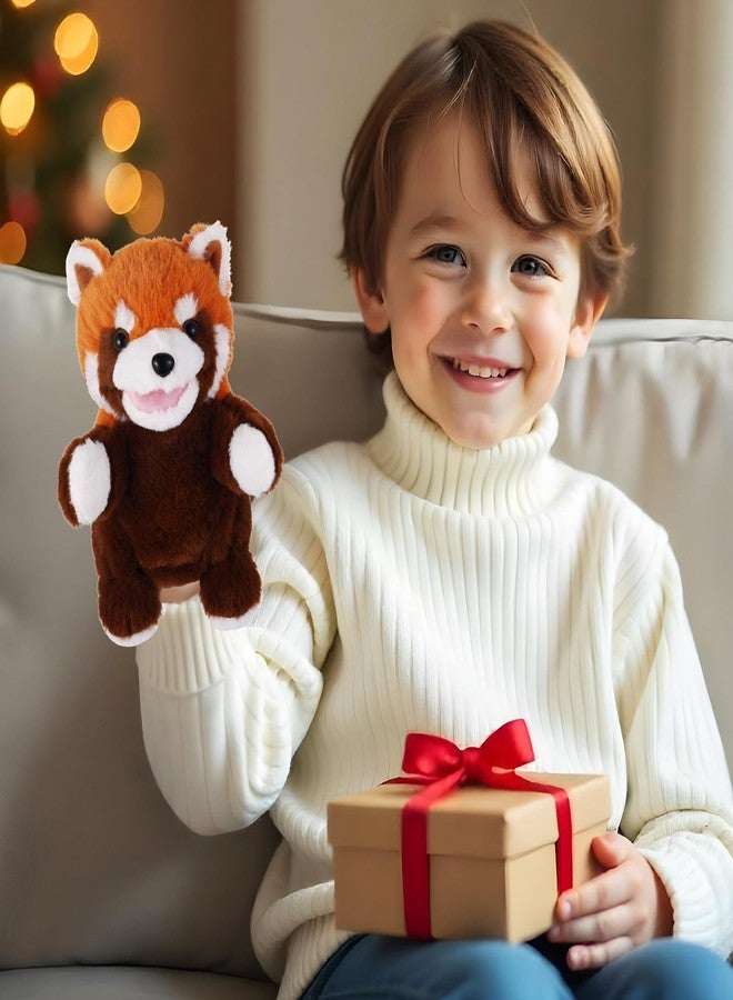 ZJoey Animal Hand Puppets 11 Inch Sea Turtle Plush Dinosaur Animals Hand Puppet Toys Role-Play Toy Puppets for Kids Storytelling Imaginative Pretend Play Teaching Preschool(Red Panda) - Image 5