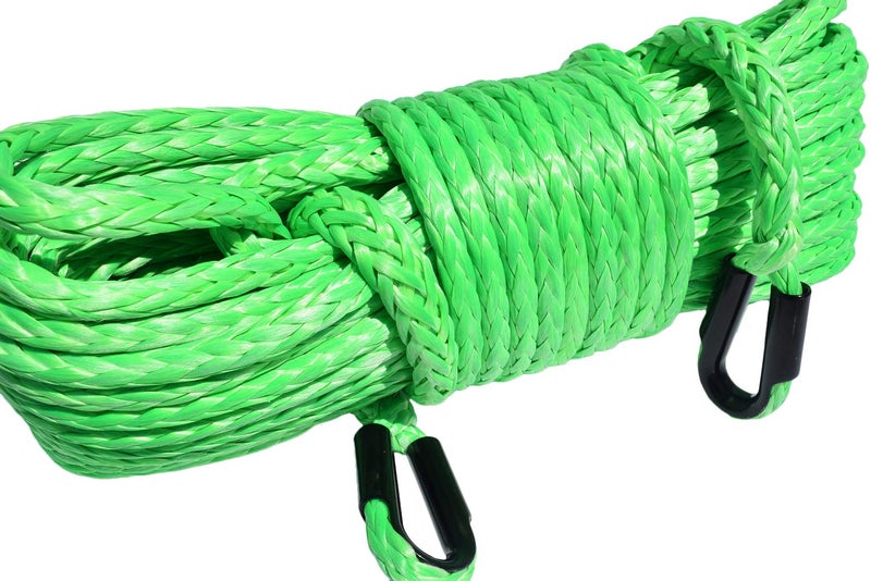 كابل ونش صناعي بطول 12 بوصة UHMWPE حبل تمديد UHMWPE حبال سحب 12150 قدم أخضر