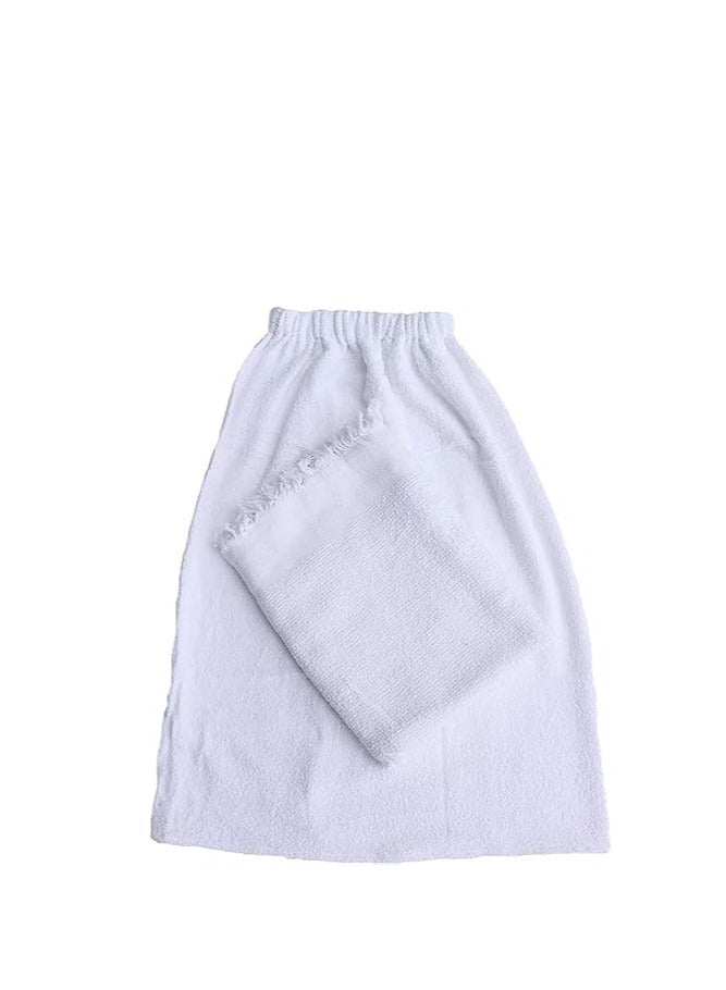 إحرام رجال فاخر من القطن مع هدية إحرام أطفال حتى عمر 5 سنوات - Image 3