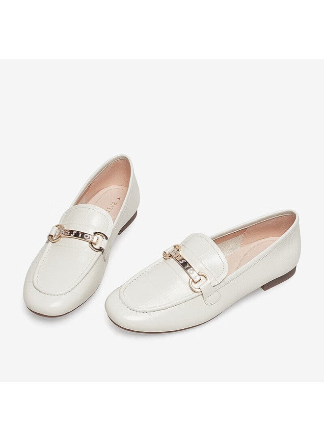 Basto Spring Mall Matching Fashion Trendy Commuter Loafers Women's Flats Wef61aa3, Beige, Size 38 - Image 2