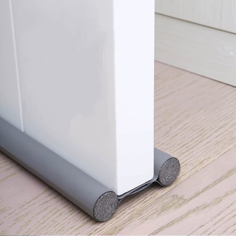 Door Draft Stopper, 1 Pcs Under Door Draught Excluder, Noise Blocker Draft Stopper, Prevent Bugs Coming Draught Excluder for Bottom of Door Keeping Warm (Gray)