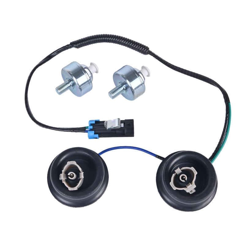 RLP Knock Sensor Kit with Wiring Harness Compatible with Chevy Camaro Corvette Express Silverado 1500 2500 3500 Suburban Tahoe GMC Sierra 1500 2500 3500 Yukon Replaces 12601822 12589867 917033