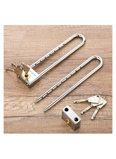 Long Shackle Padlock Set, 2-Inch Solid Brass with Removable Adjustable Silver Shackle, Ideal for Gates, Cabinets, Safe Boxes, and Bikes - 2 Pack with Key Included. - pzsku/Z17624CD370CBFF757911Z/45/_/1723097283/b5c56e0c-aece-423e-bb15-7a9d1d1eff6b