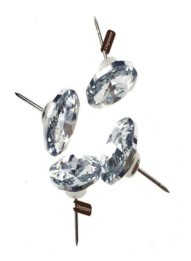 Ltvystore 70PCS 1Inch Rhinestone Sew Buttons Diamond Crystal Upholstery Nails Tacks Sofa Wall DIY Crafts Decoration - Image 3