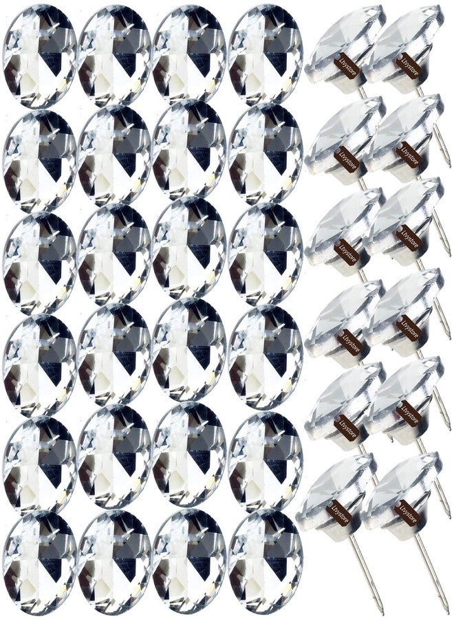 Ltvystore 70PCS 1Inch Rhinestone Sew Buttons Diamond Crystal Upholstery Nails Tacks Sofa Wall DIY Crafts Decoration - Image 1