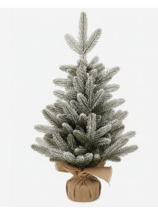 AKDC 63cm Deluxe Snowy Christmas Tree Décor | Frosted Pine Mini Tree for Festive Home Display
