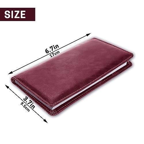 Aurya Leather Checkbook Covers for Personal Checkbook, Checkbook Holder with Free Vinyl Divider, Checkbook Cover for Duplicate Checks for Men and Women - Image 2