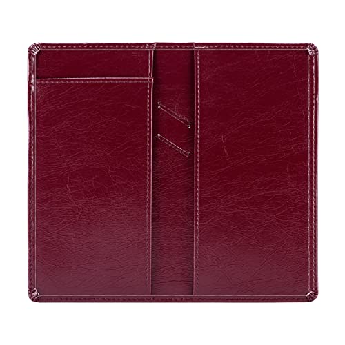 Aurya Leather Checkbook Covers for Personal Checkbook, Checkbook Holder with Free Vinyl Divider, Checkbook Cover for Duplicate Checks for Men and Women - Image 1