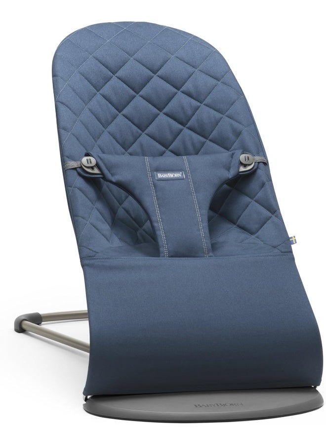 BABYBJORN مقعد قماش BabyBjörn للمهتز، أزرق منتصف الليل، قطن، 1 قطعة - Image 2