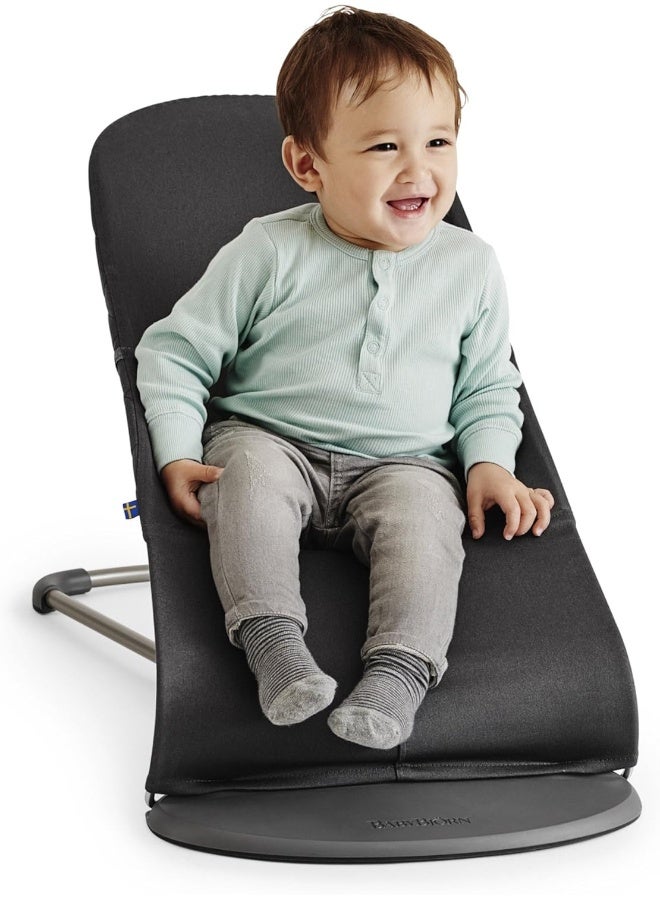 BABYBJORN مقعد قماش BabyBjörn للمهتز، أزرق منتصف الليل، قطن، 1 قطعة - Image 5