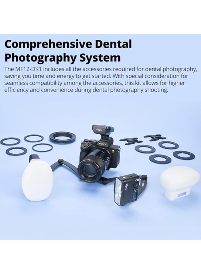 Godox GODOX MF12-DK1 Dental Flash Kit for Sony – 2-Light TTL Macro System with X2T-S Trigger and Accessories - Image 2