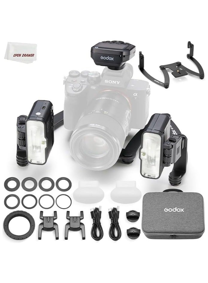 Godox GODOX MF12-DK1 Dental Flash Kit for Sony – 2-Light TTL Macro System with X2T-S Trigger and Accessories - Image 1