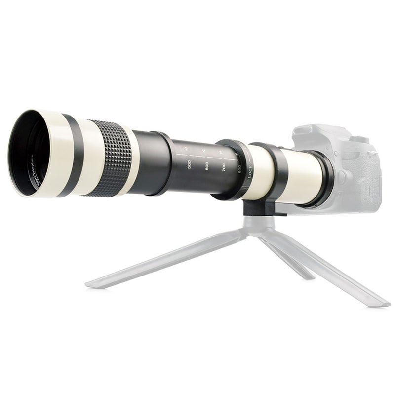 White 420800mm Aperture F 8.316 Full Manual Focusing Telescope Zoom Telephoto Lens for EF‑S Mount Camera - Image 5