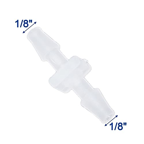 BUSY-CORNER Plastic Hose Barb Fitting, 1/8" x 1/8" Pipe Connectors，Barbed Splicer Mender Joint Adapter Union Fitting, 6 Pcs - Image 2