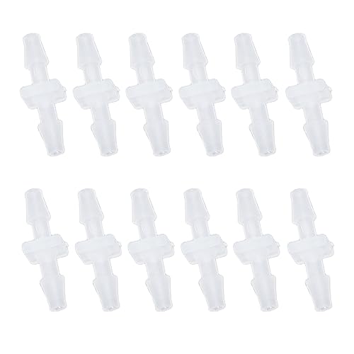 BUSY-CORNER Plastic Hose Barb Fitting, 1/8" x 1/8" Pipe Connectors，Barbed Splicer Mender Joint Adapter Union Fitting, 6 Pcs - Image 1