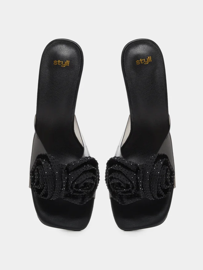 Styli Styli Floral High Heel Sandals