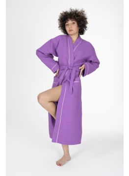 Varol Kaos Series Kimono Collar Pique Bathrobe Dressing Gown  - Image 2