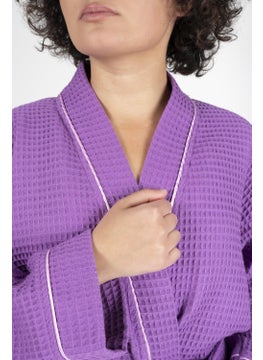 Varol Kaos Series Kimono Collar Pique Bathrobe Dressing Gown  - Image 4