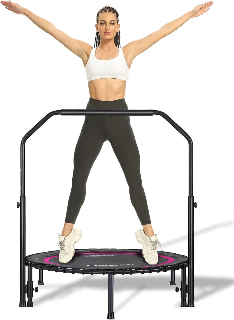 DARCHEN 450 lbs Mini Trampoline for Adults, Indoor Small Rebounder Exercise Trampoline for Workout Fitness for Quiet and Safely Cushioned Bounce, [40 Inch] - Image 1
