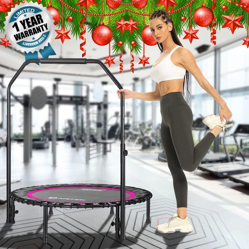 DARCHEN 450 lbs Mini Trampoline for Adults, Indoor Small Rebounder Exercise Trampoline for Workout Fitness for Quiet and Safely Cushioned Bounce, [40 Inch] - Image 5