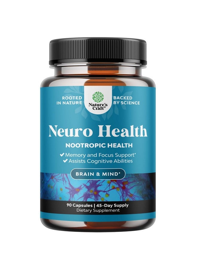 Natures Craft Nootropic Brain Supplement for Memory and Focus Enhancement - Vitamins for Mental Health & Clarity with VIT A, B6, Riboflavin, Niacin, Thiamin & Folate - Cognitive Complex for Mind Vitality - 90 Ct - Image 1