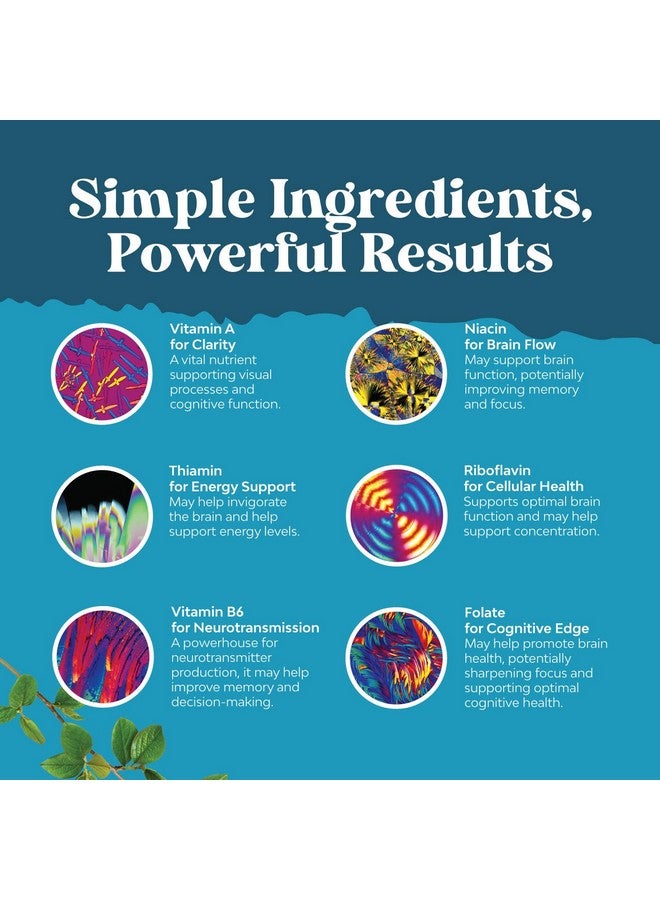 Natures Craft Nootropic Brain Supplement for Memory and Focus Enhancement - Vitamins for Mental Health & Clarity with VIT A, B6, Riboflavin, Niacin, Thiamin & Folate - Cognitive Complex for Mind Vitality - 90 Ct - Image 5