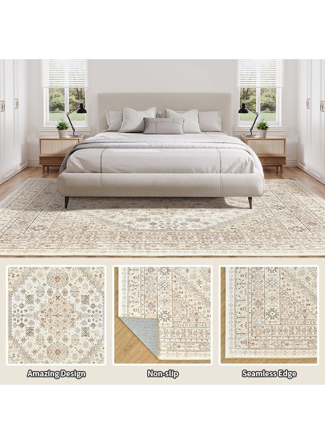 Bohemian Style Sofa Rug | Washable, Non-Slip Living Room Mat, Soft and Stain-Resistant, Suitable for Living Room, Bedroom, and Children's Playroom 200x140cm - Image 3