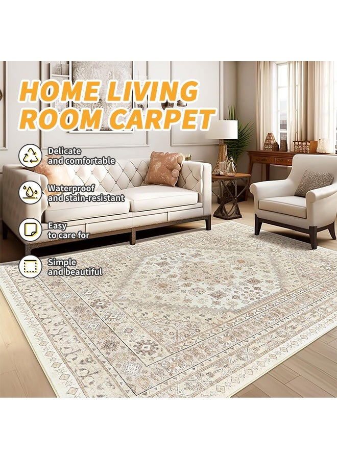 Bohemian Style Sofa Rug | Washable, Non-Slip Living Room Mat, Soft and Stain-Resistant, Suitable for Living Room, Bedroom, and Children's Playroom 200x140cm - Image 2