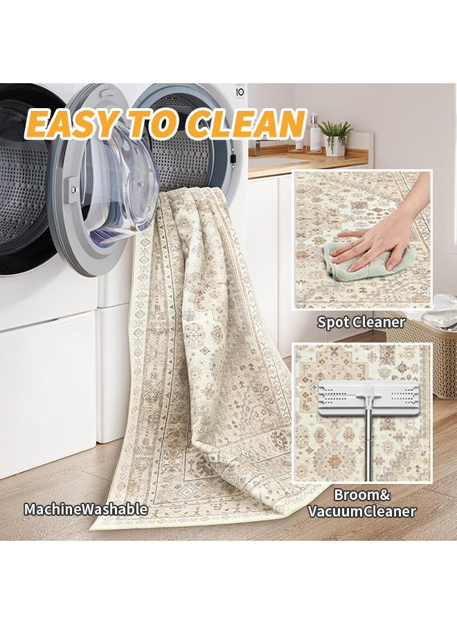 Bohemian Style Sofa Rug | Washable, Non-Slip Living Room Mat, Soft and Stain-Resistant, Suitable for Living Room, Bedroom, and Children's Playroom 200x140cm - Image 4