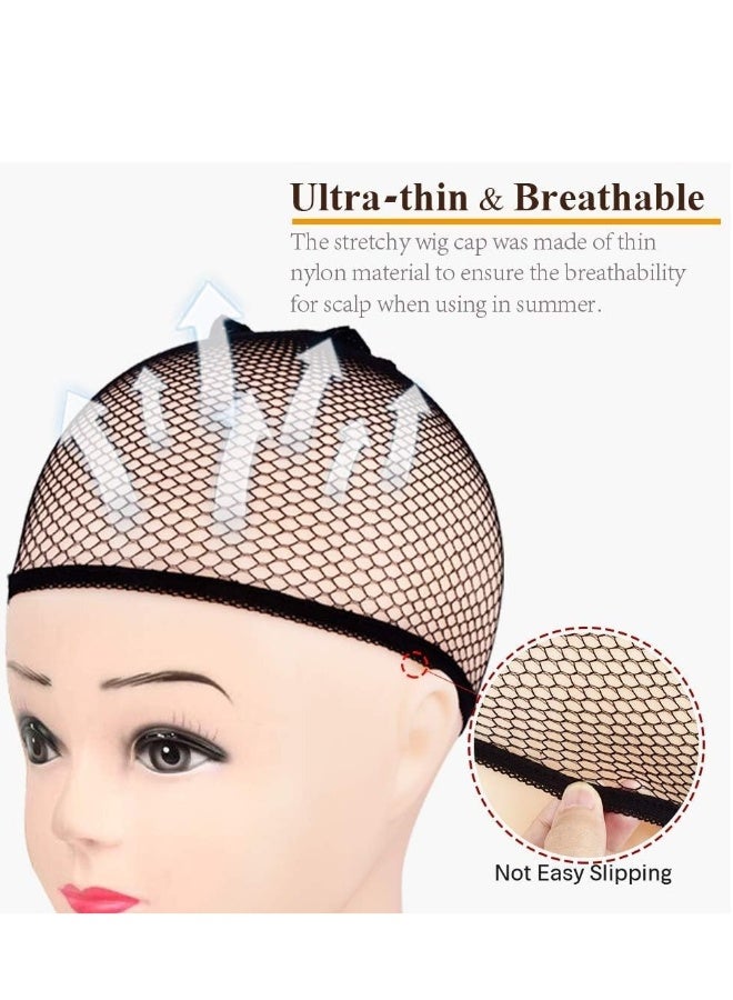 Wig Caps, Mesh Net Weaving Hair for Close End Fishnet Nylon , Stocking Women Crochet Black Closed Cap, Liner, Men, Kids - Image 4
