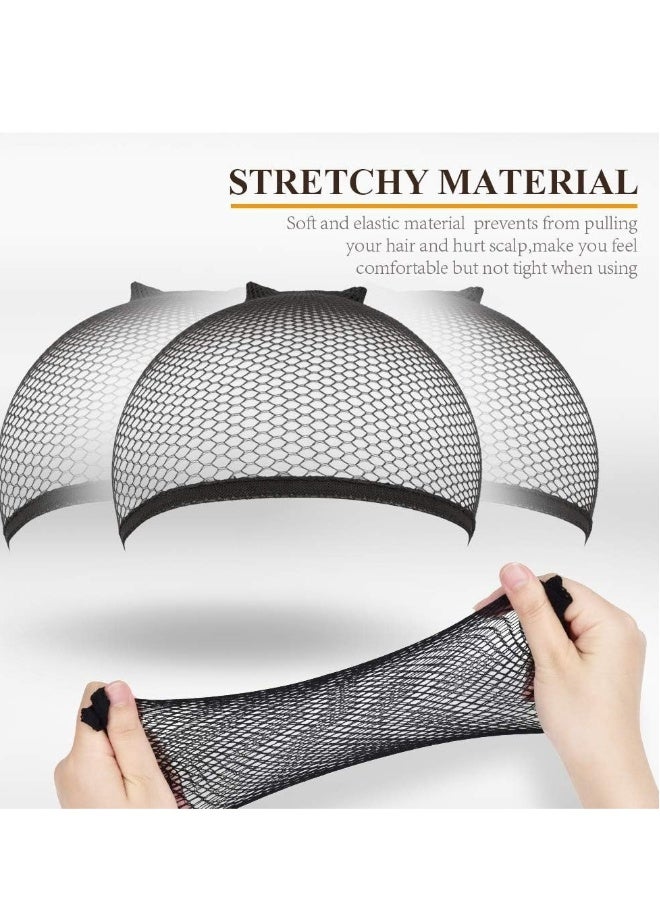Wig Caps, Mesh Net Weaving Hair for Close End Fishnet Nylon , Stocking Women Crochet Black Closed Cap, Liner, Men, Kids - Image 3