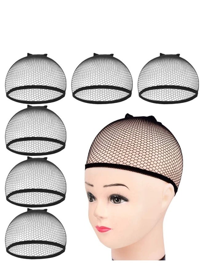 Wig Caps, Mesh Net Weaving Hair for Close End Fishnet Nylon , Stocking Women Crochet Black Closed Cap, Liner, Men, Kids - Image 1