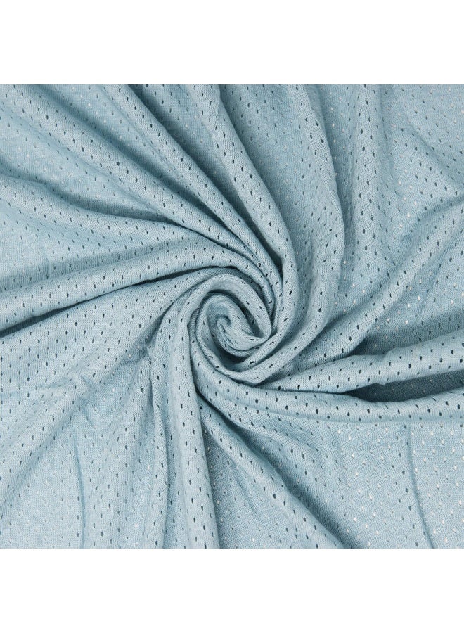Woombie Organic Baby Swaddling Blanket Lightweight Swaddle Receiving Blanket Sporty Blue 44 x 44 in - Image 3