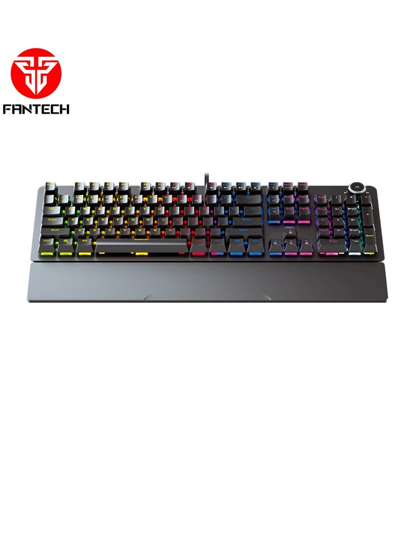 FANTECH MAX POWER MK853 V2 RGB MECHANICAL KEYBOARD WITH WRIST REST BLUE SWITCH  - Image 1
