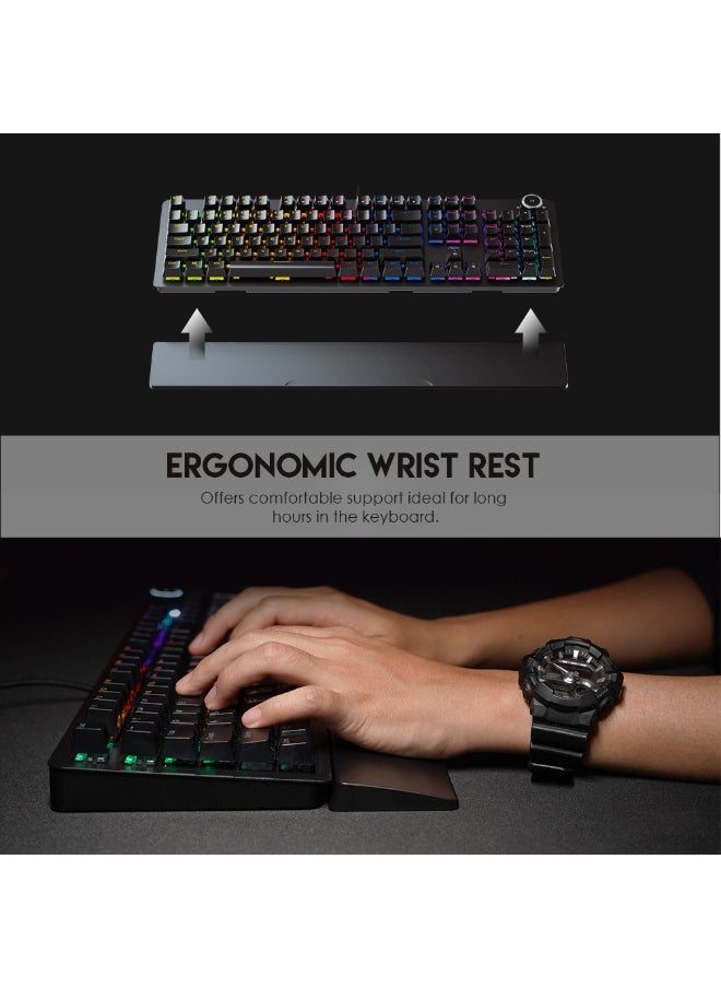 FANTECH MAX POWER MK853 V2 RGB MECHANICAL KEYBOARD WITH WRIST REST BLUE SWITCH  - Image 5