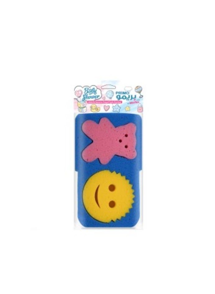 Waritex Baby shower sponge (2 pieces) multi-colored. - Image 1