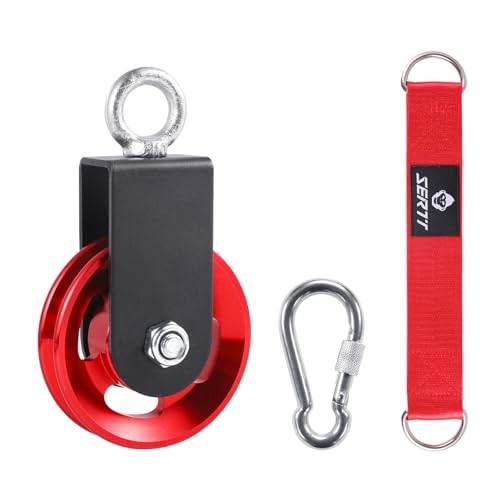 SERTT [1 Pack] Cable Pulley Wheel for Home Gym Pulley System, Upgraded 90mm Aluminium Alloy Gym Pulley for Maximum 660LBS Load - Image 1