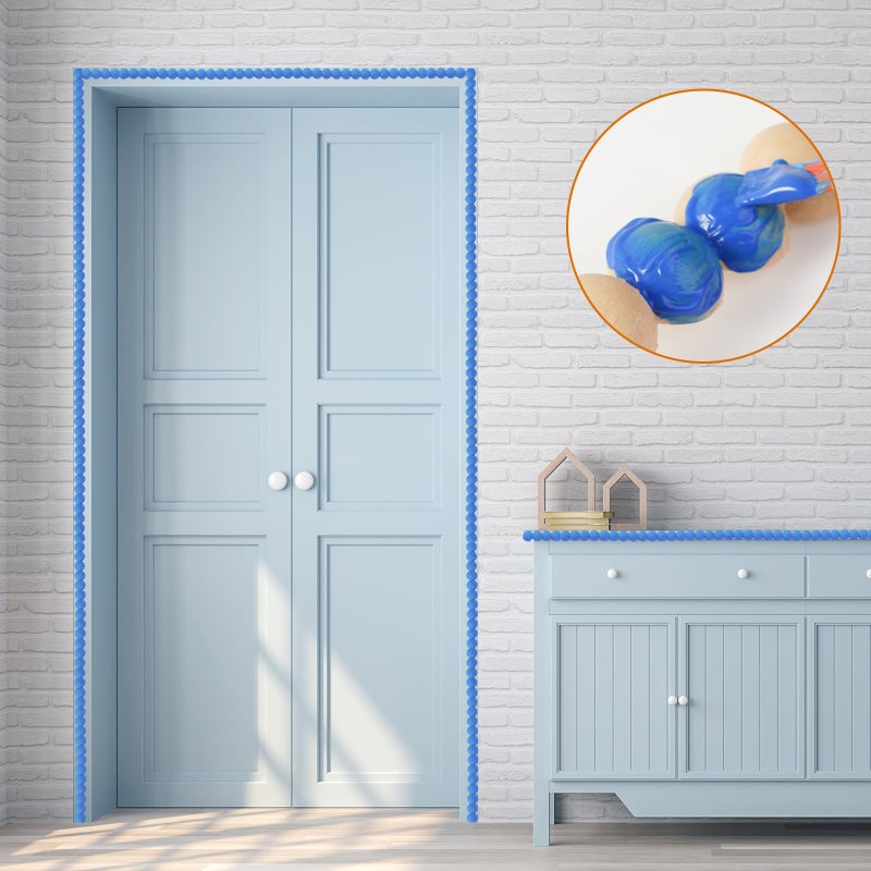 ECcandiedhaws 2 Rolls Flexible Molding Trim Peel and Stick-13FT Wood Color Wall Trim for Home Walls, Paintable DIY Decorative Moulding for Cabinet, Mirror Frame, Tile, Window, Bathroom Edge Decor - Image 4