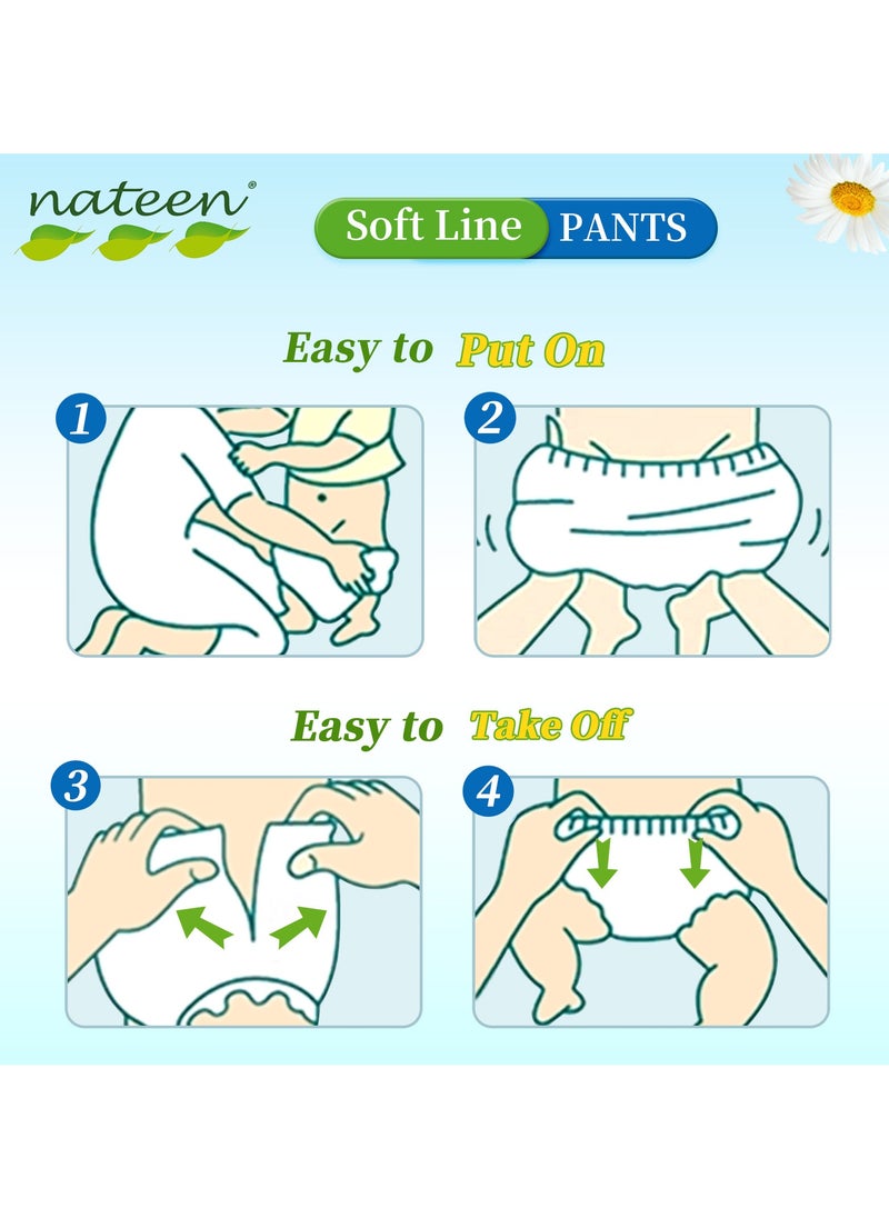 nateen - Nateen Premium Care Baby Pants Diapers,Size 4(9-14kg),Large Baby Pull Ups,20 Count Diaper Pants,Super Absorbent,Ultra Thin Baby Diapers Pants. - Image 1
