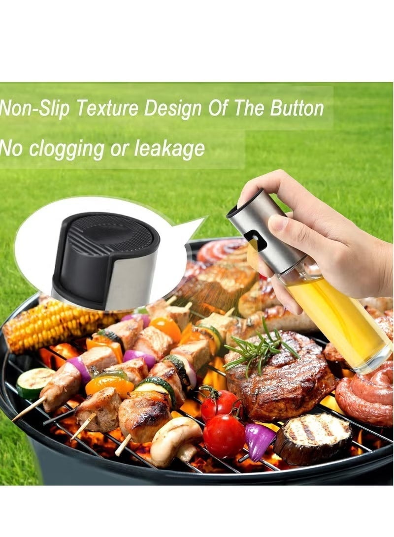 بخاخ زيت زجاجي قابل لإعادة التعبئة للقلي والطهي الصحي، لون عشوائي، متعدده الالوان - Image 2