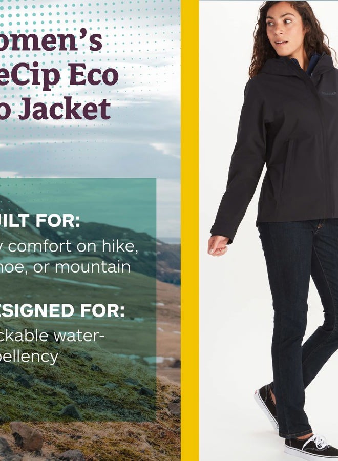 Marmot Women's Wm's Precip Eco Pro Jacket Waterproof Jacket, Lightweight Hooded Rain Jacket, Windproof Raincoat, Breathable Windbreaker, Ideal for Running and Hiking - Image 4