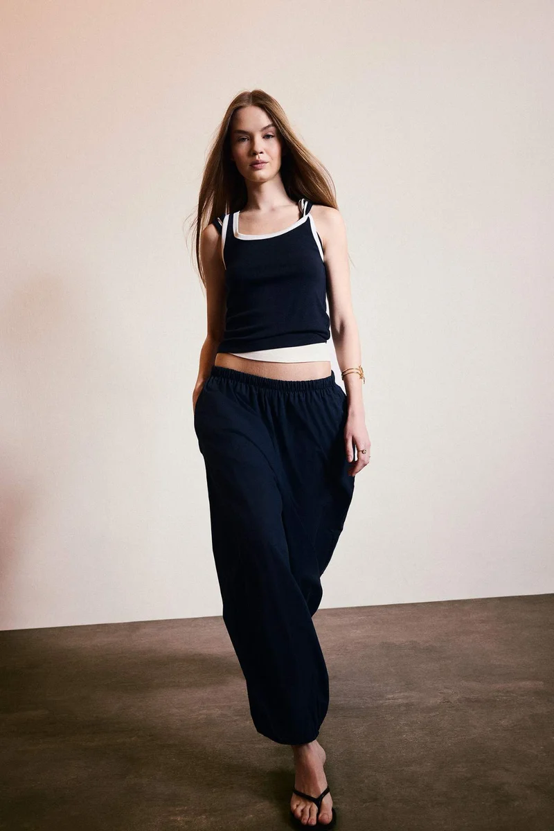 Defacto Slim Fit Ribana U Collar Tank Top