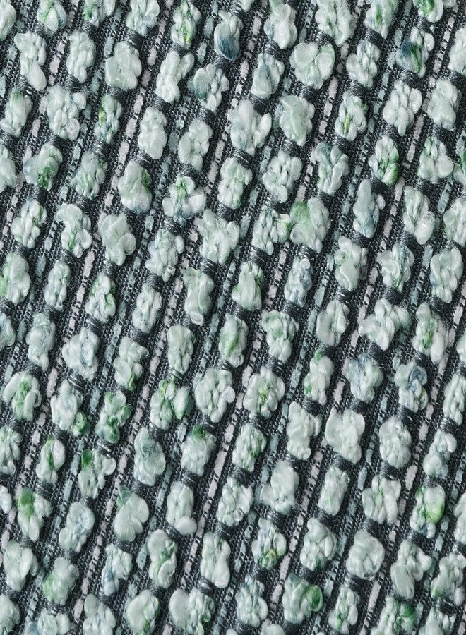 DEZENE Striped Throw Pillow Covers 18x18 Set of 2 Green Textured Boucle Chic Morden Boho Accent Farmhouse Square Decorative Couch Pillow Covers for Home Decor Bed Sofa Living Room - Image 2