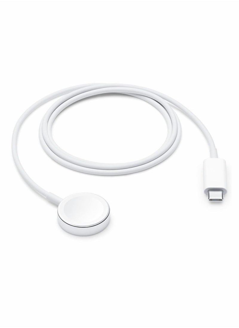 شاحن مغناطيسي سريع محدث لساعات آبل مع كابل USB-C (1م/محمول) شحن لاسلكي مغناطيسي متوافق مع ساعات آبل سلسلة 8/7/6/SE/5/4/3/2/1 - Image 1