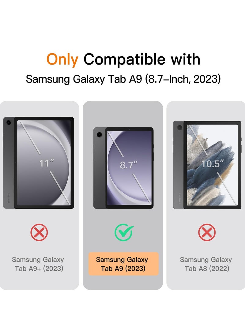 Case for Samsung Galaxy Tab A9 8.7 Inch (2023) SM-X110/SM-115 Tablet Ultra Slim Lightweight Stand Cover Case Premium Quality PU Leather Case Cover (Dusk) - Image 2