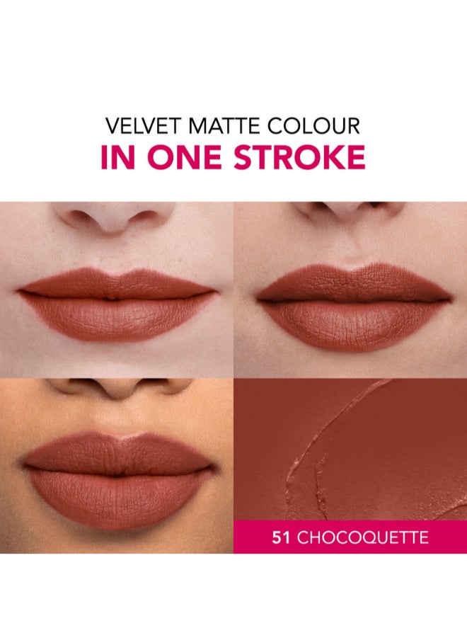 BOURJOIS PARIS - Rouge Velvet The Lipstick - 51 - Chocoquette, 2.4 G - Image 1